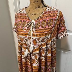 Boho Peasant Flowy Blouse